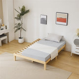Basic bed frame solid wood color Full 197.2*136*30.5cm wooden bed 01801680