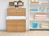 110L Laundry Hamper with Lid, Laundry Basket with Removable Liner for Bathroom Bedroom 24315751