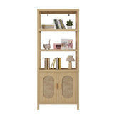 4-layer with double doors Triamcinol board rattan surface 78*35.5*180cm display cabinet original 43966121
