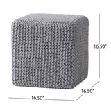 KNITTED FOOT STOOL 62665.00LGRY