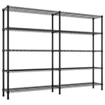 ZUN 58''W Adjustable Storage Shelves 1500LBS NSF Wire Shelving Unit 5 Tier Metal Shelving for Storage 64147316