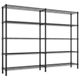 ZUN 58''W Adjustable Storage Shelves 1500LBS NSF Wire Shelving Unit 5 Tier Metal Shelving for Storage 64147316