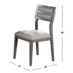 ZUN Set of 2 Upholstered Dining Chairs, Grey B016P226060