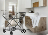 Extra Jumbo Shopping Cart,2 Layers Grocery Cart on Wheels, Foldable Utility Shopping Carts with 41132603