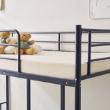 Twin Over Twin Bunk Bed for Kids Teens Adults, Heavy Duty Metal Bunk Bed with 84060545