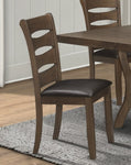 ZUN Transitional Style Unique Back Design Set of 2pc Wooden Side Chairs Brown Finish Dining Room B01156048