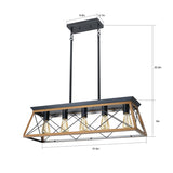 (Same as W134067498/L1003) 5-Light Walnut Farmhouse Chandeliers For Dining Room W1340P206631