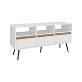 Aranjuez 47" Wide Tv Stand with Three Drawers, Three Open Shelves, Living Room, Tv Room White B070P254789