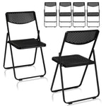 ZUN 6 Pack Plastic Folding Chairs, Lightweight Stackable Commercial Chairs, Portable Event Seats Indoor 18728848