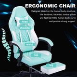 Ergonomic Video Gamer Chairs,Computer Gaming Chairs with Massage Lumbar Support and footrest,Racing W2367P288680