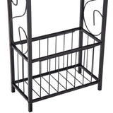 (37 x 20 x 55)cm Multifunctional Bathroom Table / Interior Side Table Tissue Magazine Rack Dark 63834755