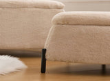 29.9"Wide 2 - Piece Upholstered Storage Ottoman Set Footrest Shoe Changing Stool with Metal W3098P296985