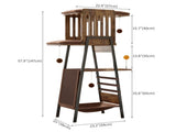 Modern Cat Tree, 58-Inch Cat Tower for Large Cats, Maine Coon Cat Tree with Scratching Board, Large W2641P460041