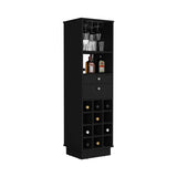 DEPOT E-SHOP Zircon Bar Cabinet Two Drawers, Black B097133220