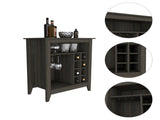 New Canaan 6-Bottle 1-Drawer 1-Shelf Bar Cabinet Carbon Espresso B06280166