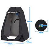 ZUN Portable Pop Up Privacy Tent, Outdoor Camping Bathroom Toilet Shower Tent with Carrying Bag Spacious 06621245