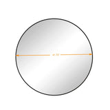 Wall Mirror 42 Inch Black Circular Mirror Metal Framed Mirror Round Vanity Mirror Dressing Mirror, W143570513