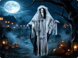 6FT Life Size Hanging Ghost Bride Halloween Decoration, Sound Activated Animated Prop with Glowing 52196442