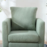 Barrel Chair, Teddy Fabric Accent Chair, Fabric Armchair Club Chair,Upholstered Arm Chair with Solid W1028P236497