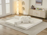 Comfy Convertible Folding Mattress Couch, Floor Bed, Chenille Floor with Armrest, Floor W1143P401145