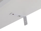 5-Layer Wall-Mounted Density Board Iron Display Rack 24.02*12.01*72in White Panels White 43699080