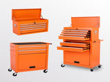 Tool Chest, 8-Drawer Rolling Tool Storage Cabinet with 2 in 1 Detachable Top Tool Box, Liner, 21210052