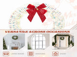 23.6in Christmas Lighted Wreath, 84 Warm White LEDs, Iridescent Finish, 23256554