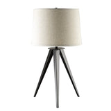 ZUN Grey and Black Tripod Floor Lamp B062P153732