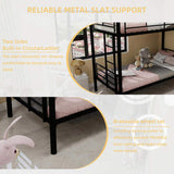 Twin Over Twin Metal Bunk Bed for Kids Boys Girls,Metal Structure Bedframe with Ladders & W1935P279723