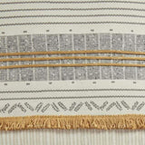 3 Piece Cotton Comforter Set Gray/Yellow King/Cal King B035128786