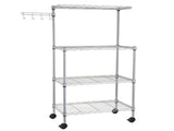 US 4Tier Kitchen Bakers Rack Microwave Oven Stand Storage Cart Workstation Shelf 15516534