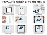 Shirt Display Frame With UV Resistant Acrylic and Hanger, Wall Mounted Baseball Basketball Football 61708878