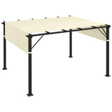 10 x 10ft Gazebo Replacement Canopy, UV Protection Pergola Shade Cover Cream White 93109697