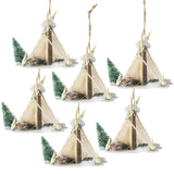5x3.5x4" Cardboard Lited Tent Ornament, Decorative Hanging Christmas Tree Ornaments for Holiday W2078P253834