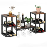 Wall-mounted Wine Rack with Glass Holder 48173220