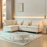 90.9"Modular L-shaped corner sofa, movable chaise facing left/right, 89386592