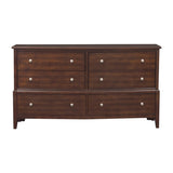 Transitional Style Bedroom Furniture 1pc Dresser of 6x Drawers Dark Cherry Finish Wooden Furniture B011134288