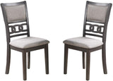 Dining Room Furniture Grey Finish Set of 2 Side Cushion Seats Unique Back Kitchen Breakfast HS00F1812-ID-AHD