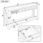 ZUN Console Table/Sofa Table with Storage Drawers and Bottom Shelf for Entryway Hallway 10129983