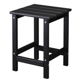 36*36*47cm Single Layer Square HDPE Side Table Black 05086135