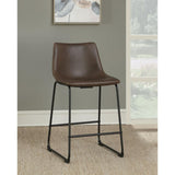 Brown and Black Armless Counter Height Stools B062P153504