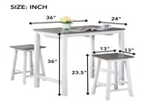 3 Pieces Counter Set Hanging Stool Easy To Clean For Small Space W2537P211105