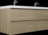 72" Floating Bathroom Vanity with Sink, Modern Wall-Mounted Bathroom Storage Vanity Cabinet with Two W1573P152708