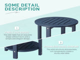 2-Tier Side Table, HDPE Adirondack Table Patio Side Table, Weather Resistant End Table Small 29060460