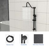 10 Inch Shower System with 5 Function Rain Hand Shower, 26.3" Slide Bar Shower Head Combo, Matte W1243134222