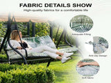 Outdoor Swing Cushions 70 Inch, Waterproof 4" Thick Porch Swing Cushion Replacement with Backrest 20164681