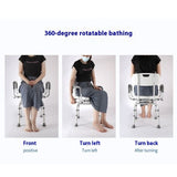 360 Degree Shower Chair Swivel,Portable Seat with Armrests and Back, Adjustable Height Seat for 35455994