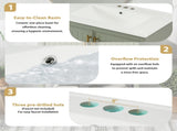 30-Inch Green Bathroom Vanity with Ceramic Sink and Versatile Storage - Ideal for Small Bathrooms WF325888AAF