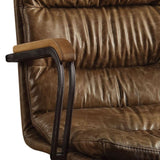 Vintage Whiskey Swivel Office Chair with Casters B062P182755