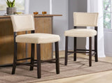 Barstools With rivet decoration set of 2 , wood Frame,fabric Sponge cushion and Upholstered N780P366607B